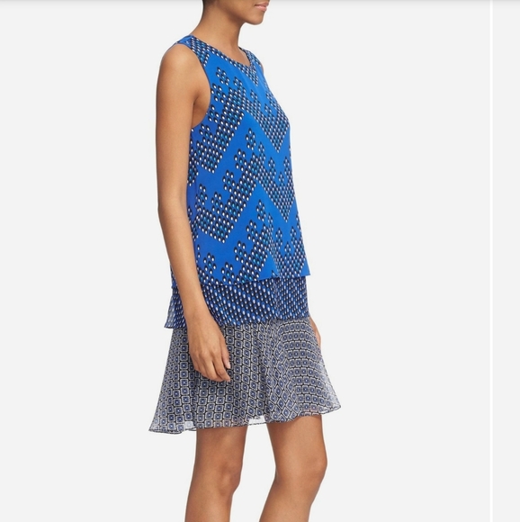 Diane von FurstenbergLiza Mix Print Tiered Silk Drop Waist Dress - Picture 3 of 12